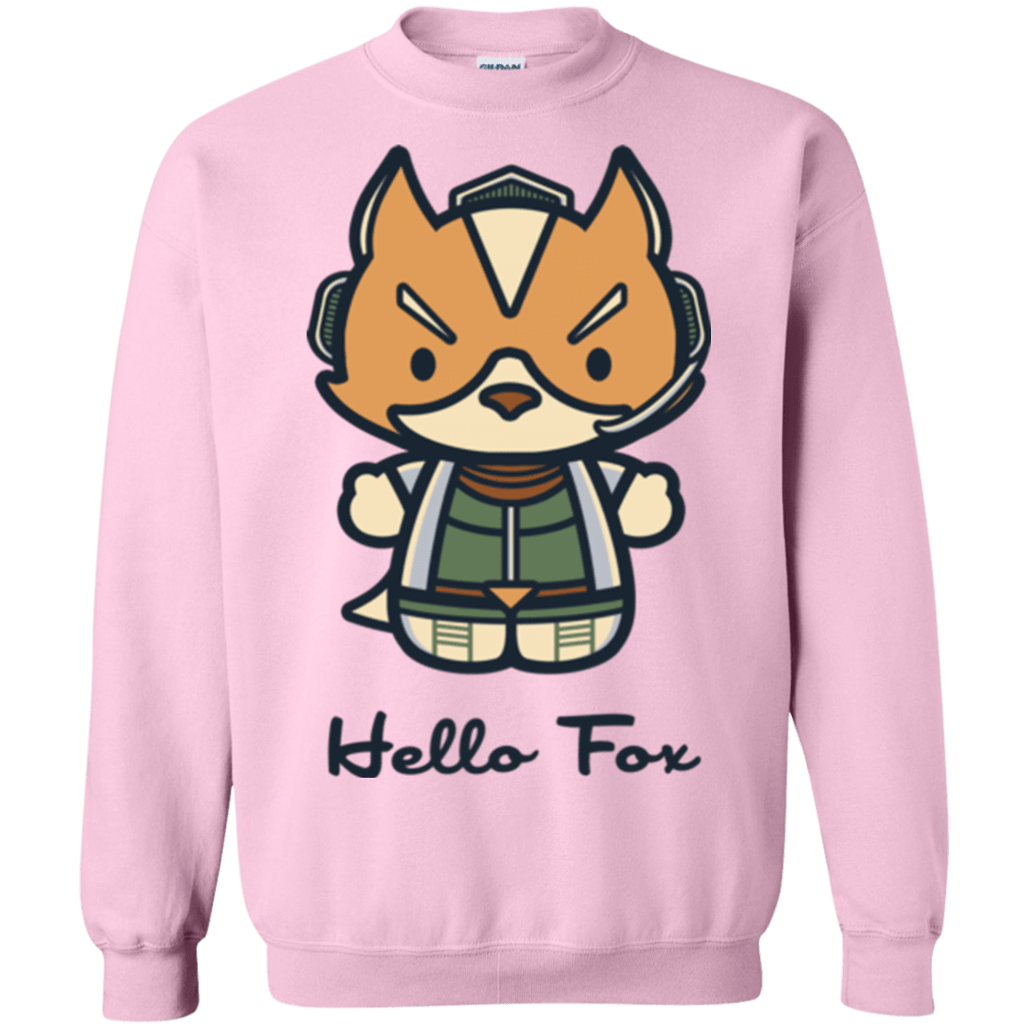 Sweatshirts Light Pink / Small Hello Fox Crewneck Sweatshirt