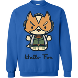 Sweatshirts Royal / Small Hello Fox Crewneck Sweatshirt