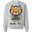 Sweatshirts Sport Grey / Small Hello Fox Crewneck Sweatshirt
