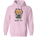 Sweatshirts Light Pink / Small Hello Fox Pullover Hoodie