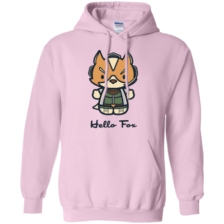 Sweatshirts Light Pink / Small Hello Fox Pullover Hoodie