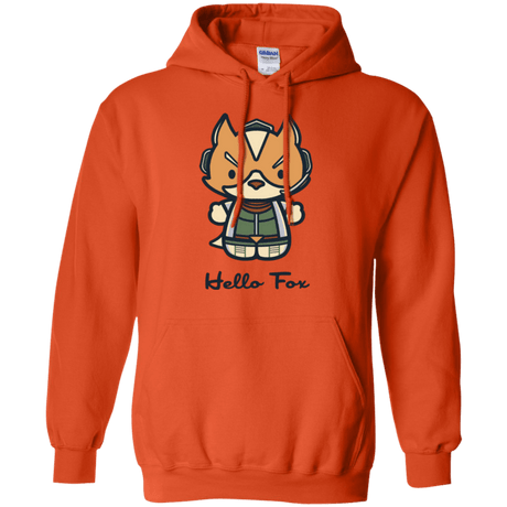 Sweatshirts Orange / Small Hello Fox Pullover Hoodie