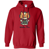 Sweatshirts Red / Small Hello Fox Pullover Hoodie