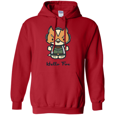 Sweatshirts Red / Small Hello Fox Pullover Hoodie