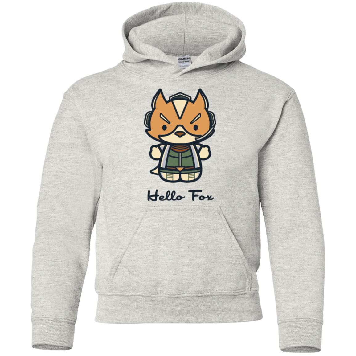 Sweatshirts Ash / YS Hello Fox Youth Hoodie