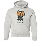 Sweatshirts Ash / YS Hello Fox Youth Hoodie