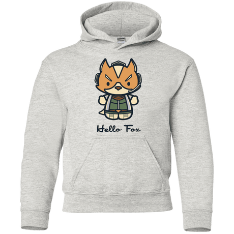 Sweatshirts Ash / YS Hello Fox Youth Hoodie
