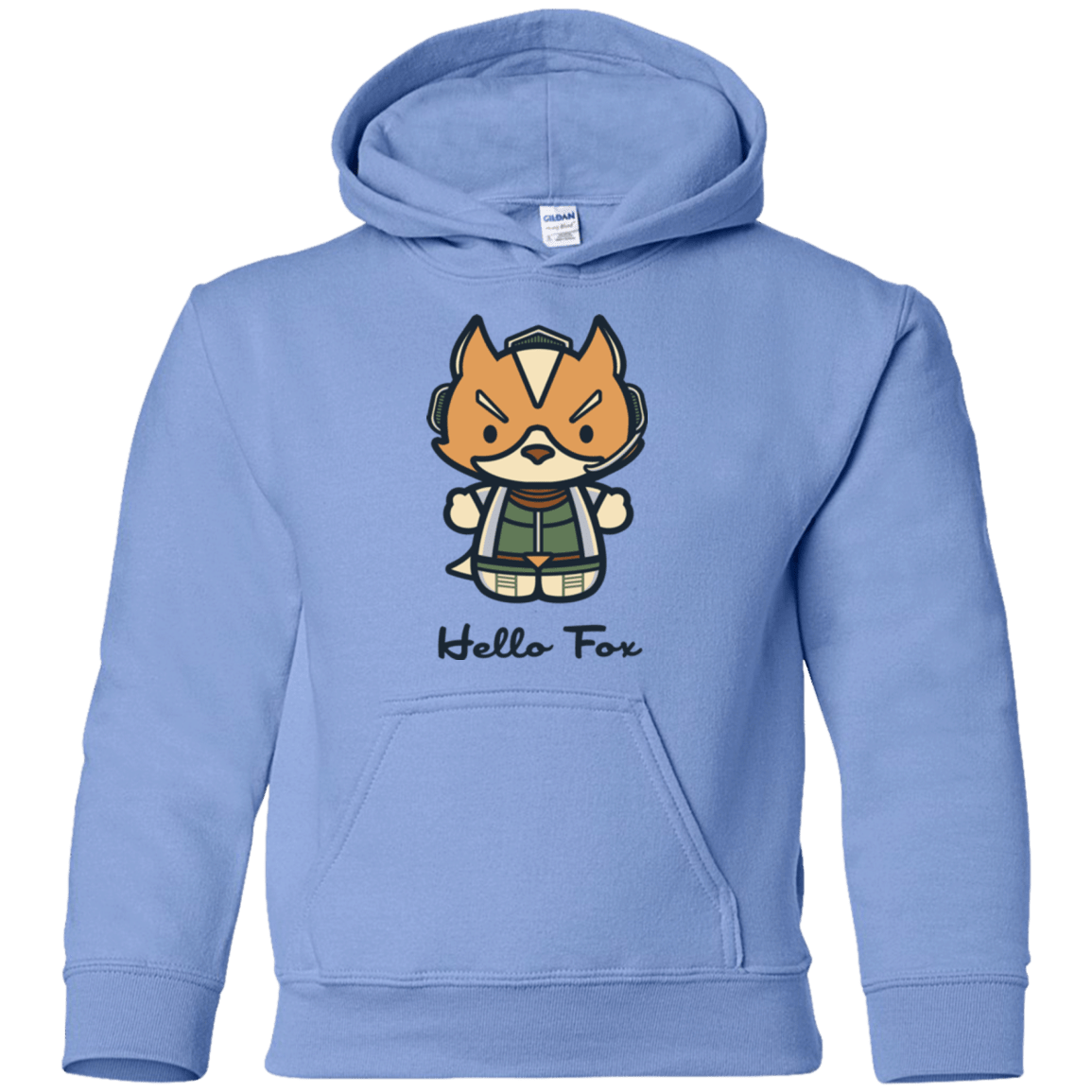 Sweatshirts Carolina Blue / YS Hello Fox Youth Hoodie