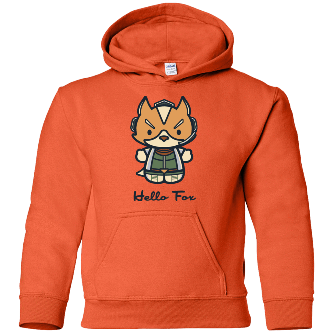 Sweatshirts Orange / YS Hello Fox Youth Hoodie