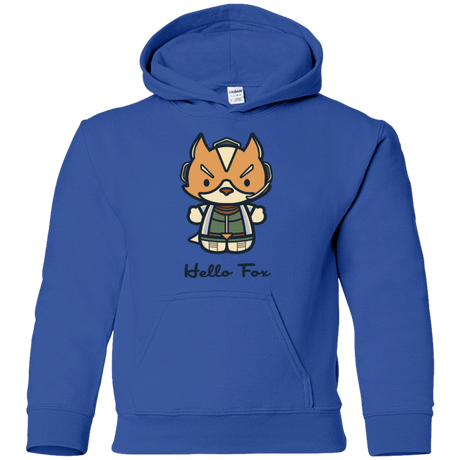 Sweatshirts Royal / YS Hello Fox Youth Hoodie