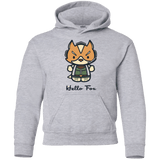 Sweatshirts Sport Grey / YS Hello Fox Youth Hoodie