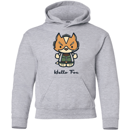 Sweatshirts Sport Grey / YS Hello Fox Youth Hoodie