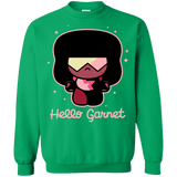 Sweatshirts Irish Green / S Hello Garnet Crewneck Sweatshirt