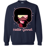 Sweatshirts Navy / S Hello Garnet Crewneck Sweatshirt