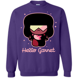 Sweatshirts Purple / S Hello Garnet Crewneck Sweatshirt