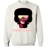 Sweatshirts White / S Hello Garnet Crewneck Sweatshirt