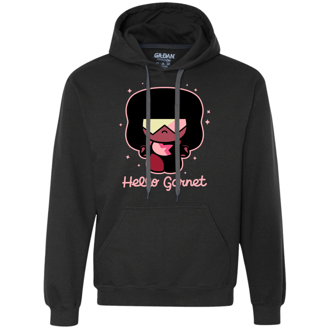 Sweatshirts Black / S Hello Garnet Premium Fleece Hoodie