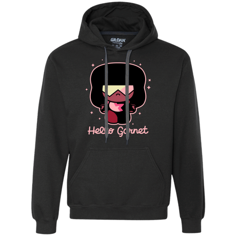 Sweatshirts Black / S Hello Garnet Premium Fleece Hoodie
