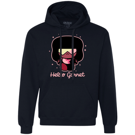 Sweatshirts Navy / S Hello Garnet Premium Fleece Hoodie