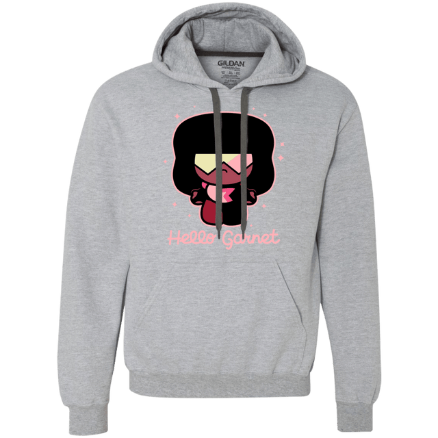 Sweatshirts Sport Grey / S Hello Garnet Premium Fleece Hoodie