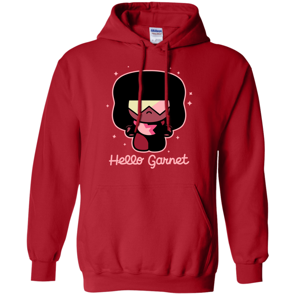 Sweatshirts Red / S Hello Garnet Pullover Hoodie