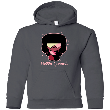 Sweatshirts Charcoal / YS Hello Garnet Youth Hoodie