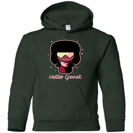 Sweatshirts Forest Green / YS Hello Garnet Youth Hoodie