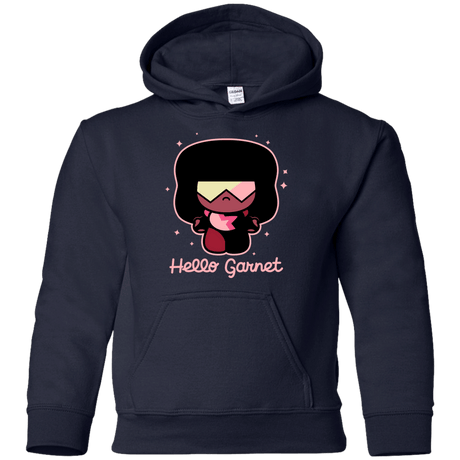 Sweatshirts Navy / YS Hello Garnet Youth Hoodie