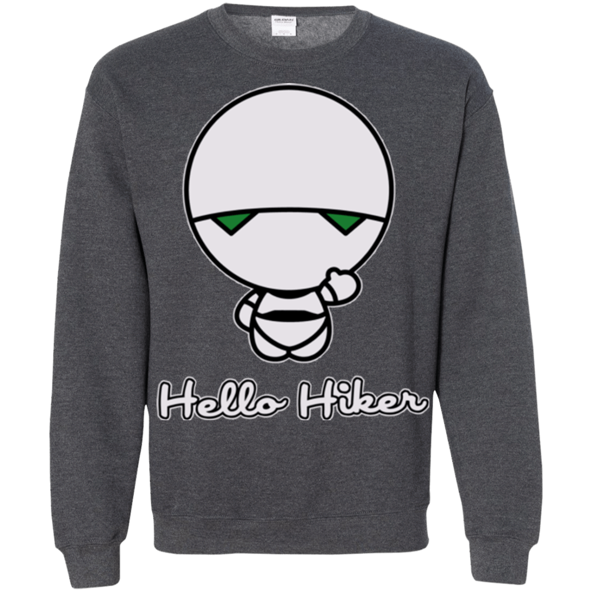 Sweatshirts Dark Heather / Small Hello Hiker Crewneck Sweatshirt