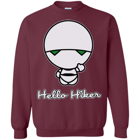 Sweatshirts Maroon / Small Hello Hiker Crewneck Sweatshirt