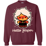 Sweatshirts Maroon / S Hello Jasper Crewneck Sweatshirt