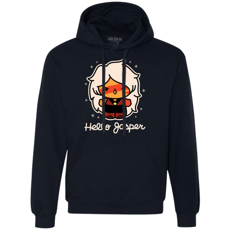 Sweatshirts Navy / S Hello Jasper Premium Fleece Hoodie