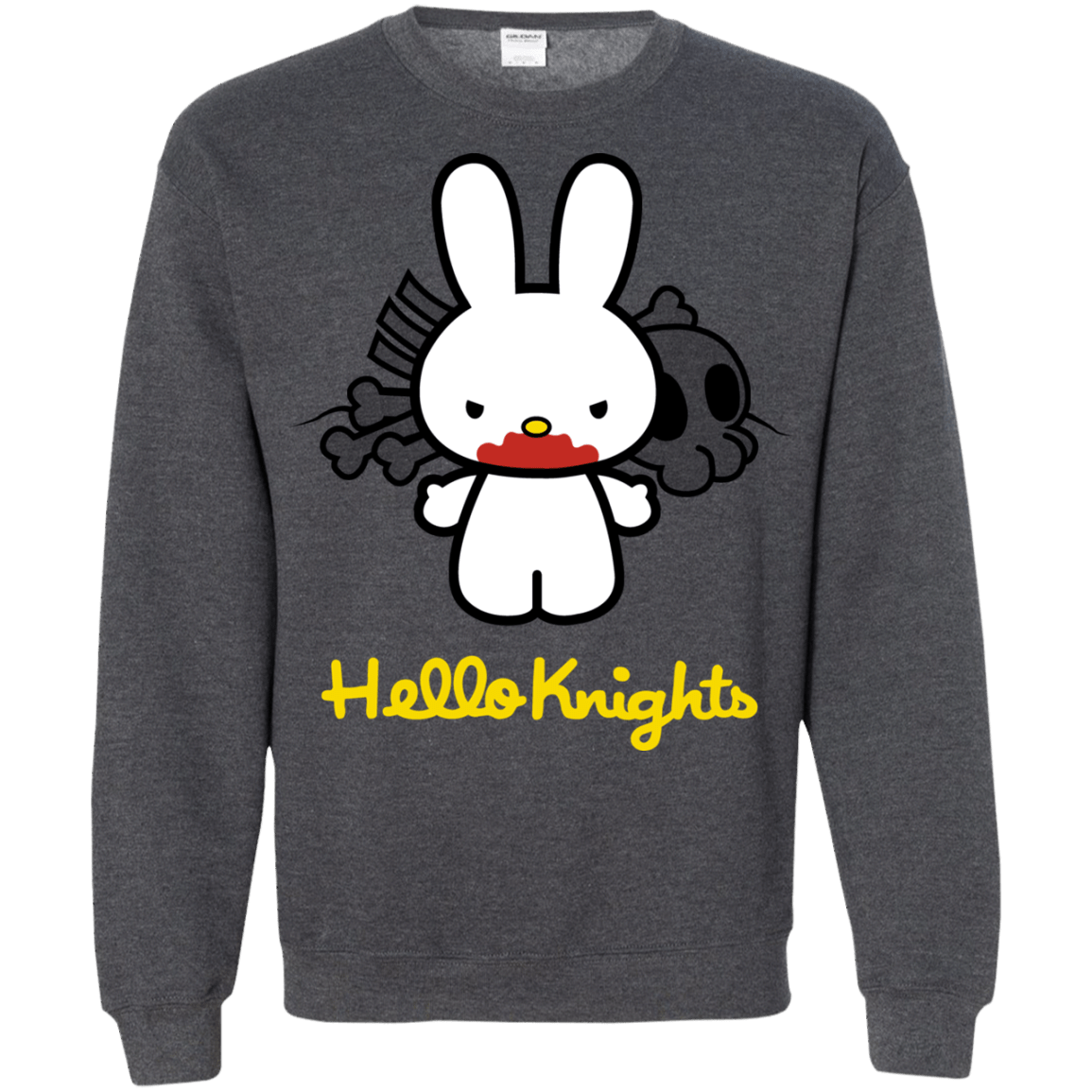 Sweatshirts Dark Heather / S Hello Knights Crewneck Sweatshirt