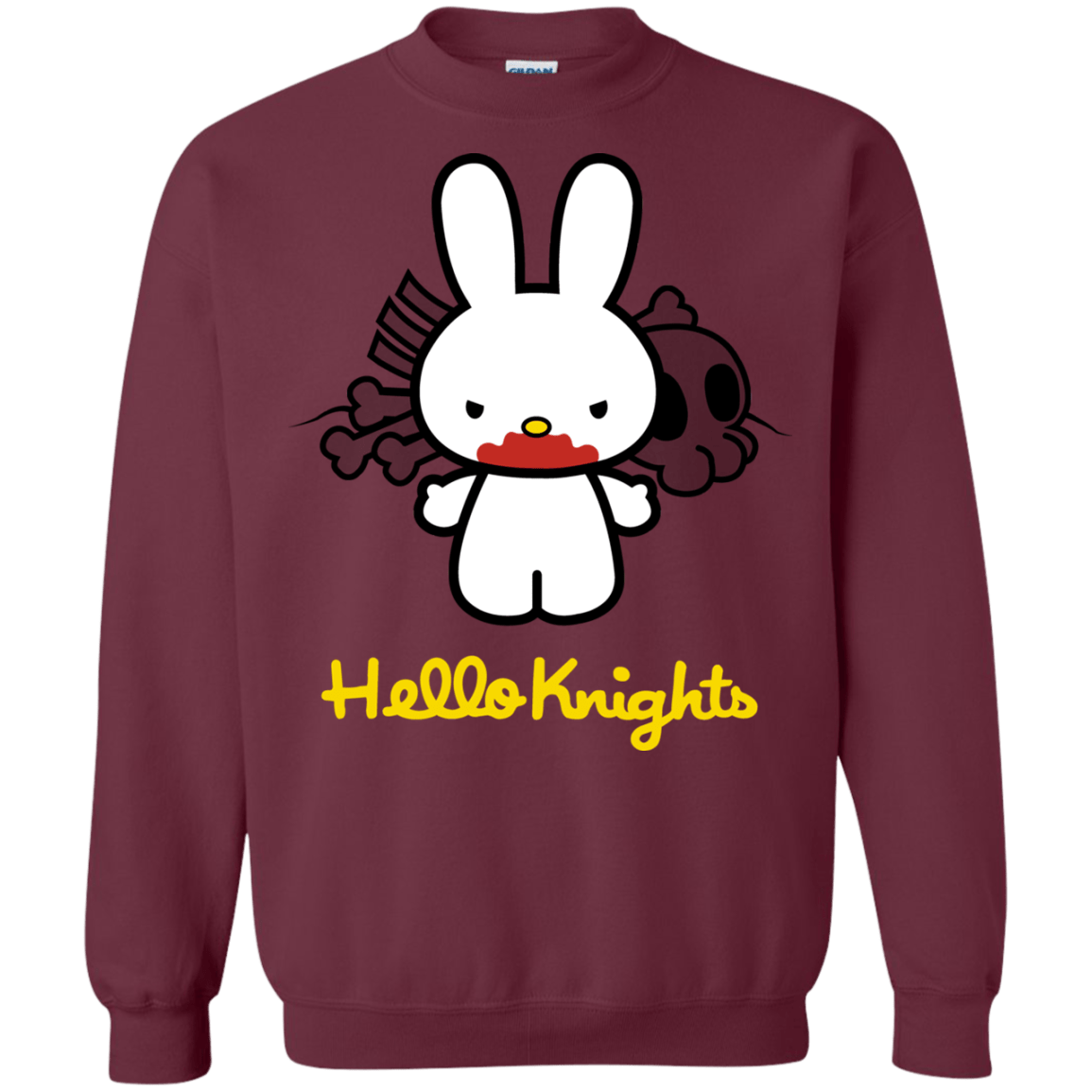 Sweatshirts Maroon / S Hello Knights Crewneck Sweatshirt