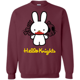Sweatshirts Maroon / S Hello Knights Crewneck Sweatshirt