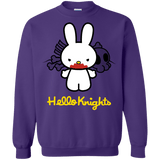 Sweatshirts Purple / S Hello Knights Crewneck Sweatshirt
