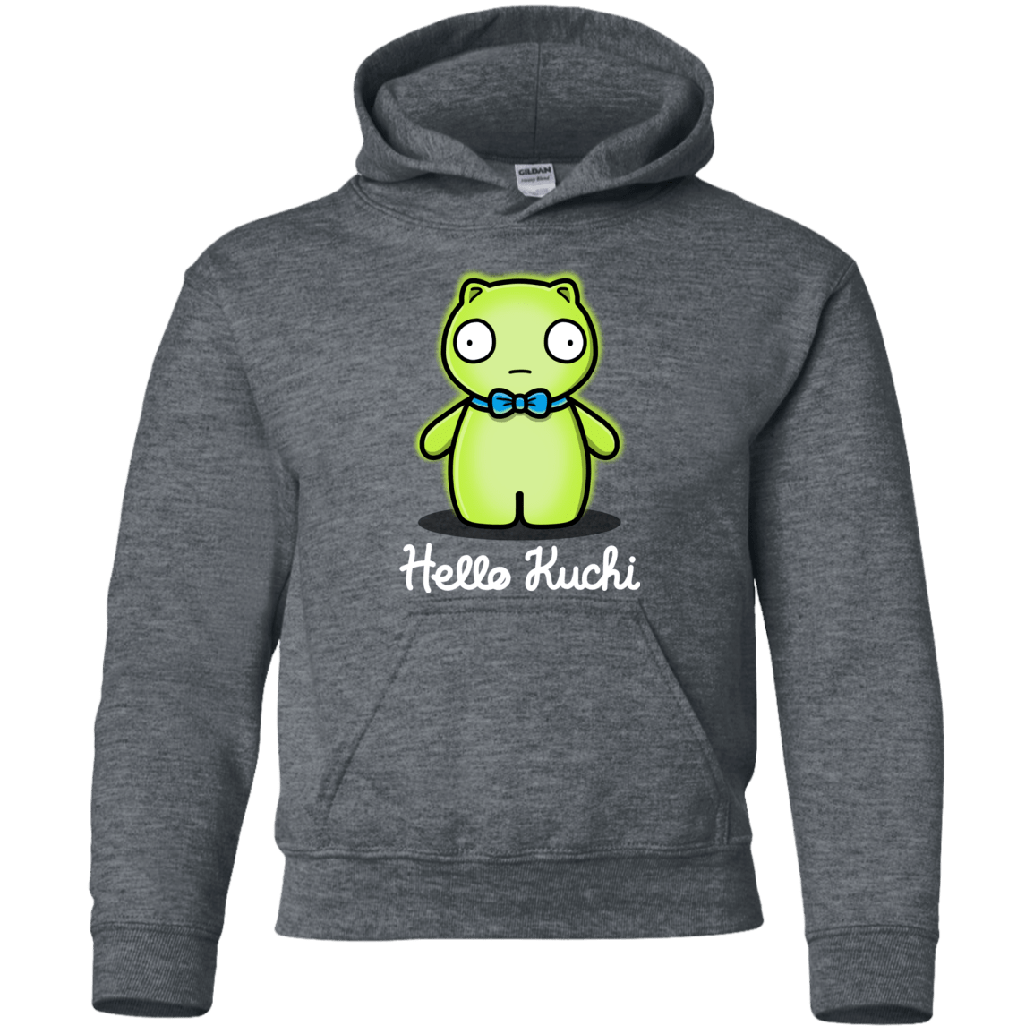 Sweatshirts Dark Heather / YS Hello Kuchi Youth Hoodie