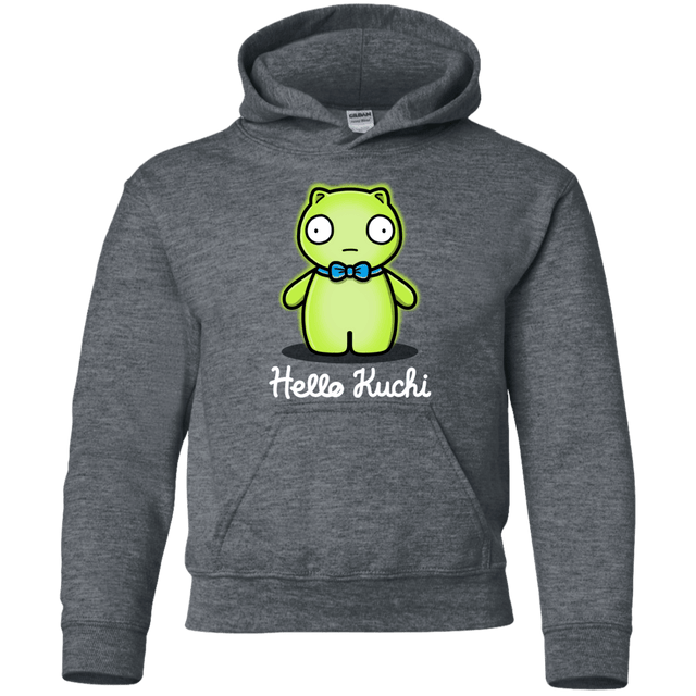 Sweatshirts Dark Heather / YS Hello Kuchi Youth Hoodie