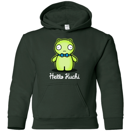 Sweatshirts Forest Green / YS Hello Kuchi Youth Hoodie