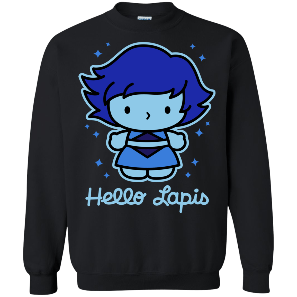 Sweatshirts Black / S Hello Lapis Crewneck Sweatshirt