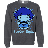 Sweatshirts Dark Heather / S Hello Lapis Crewneck Sweatshirt