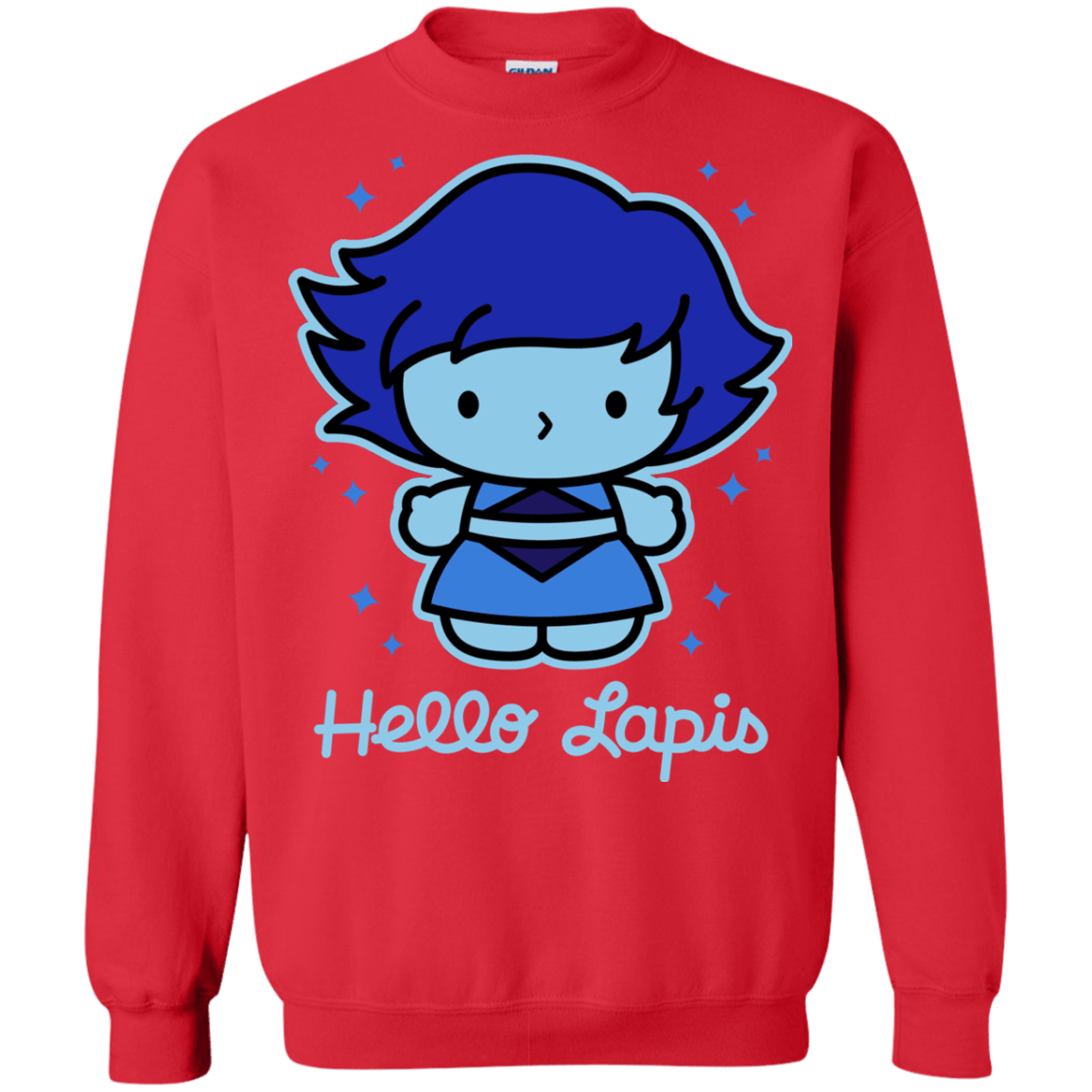 Sweatshirts Red / S Hello Lapis Crewneck Sweatshirt