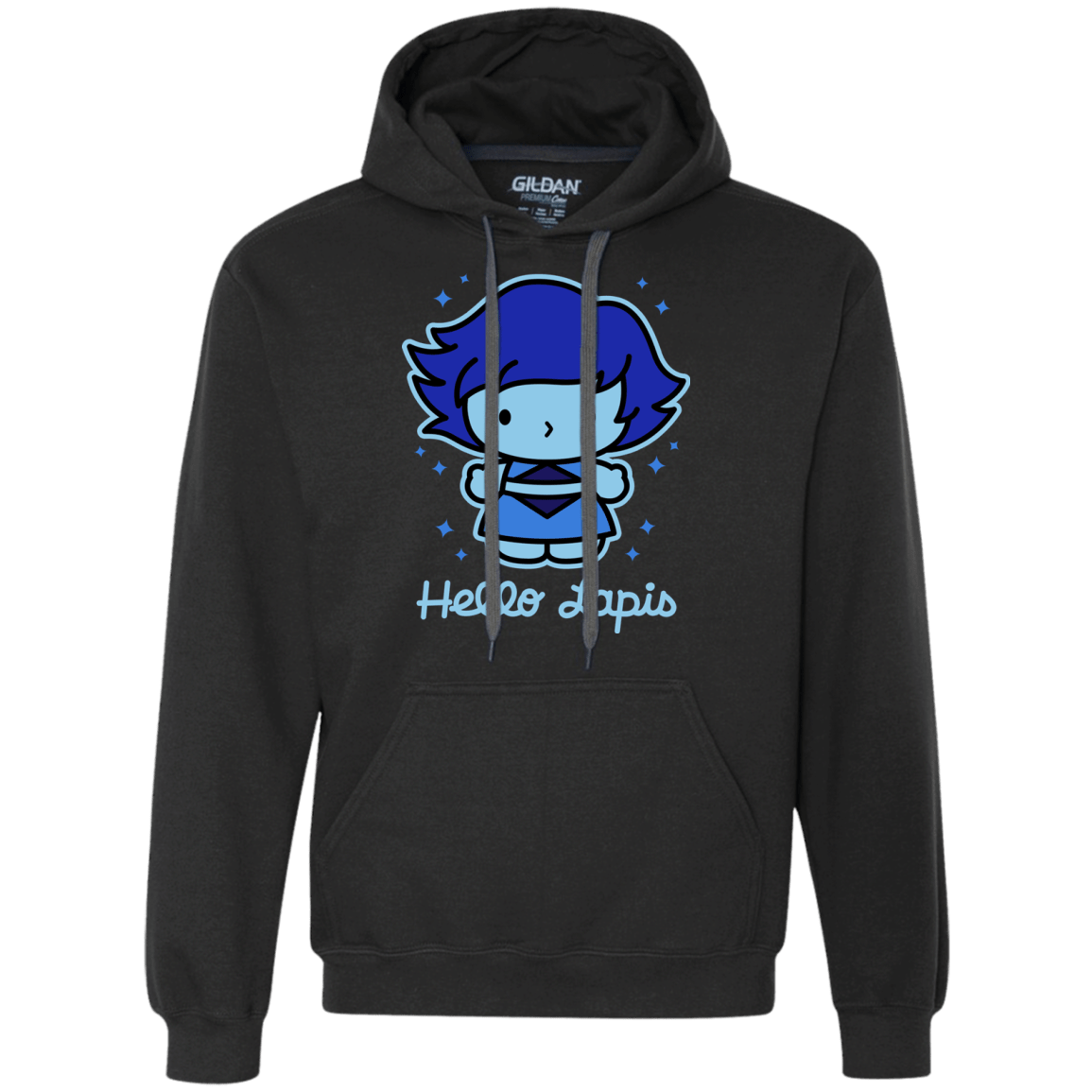 Sweatshirts Black / S Hello Lapis Premium Fleece Hoodie
