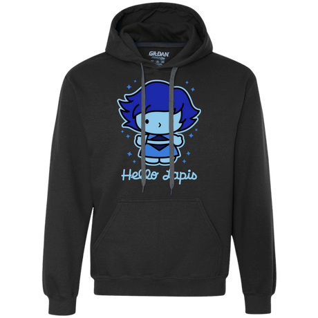 Sweatshirts Black / S Hello Lapis Premium Fleece Hoodie