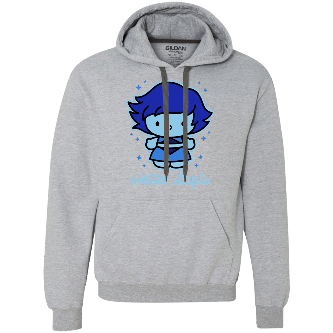 Sweatshirts Sport Grey / S Hello Lapis Premium Fleece Hoodie