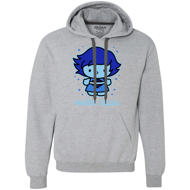Sweatshirts Sport Grey / S Hello Lapis Premium Fleece Hoodie