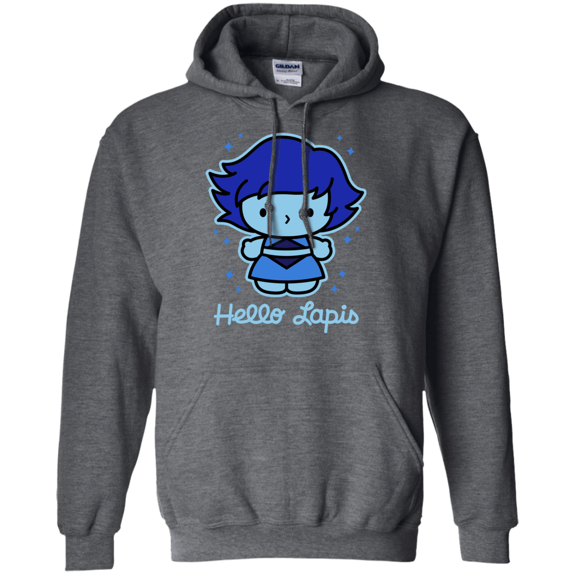 Sweatshirts Dark Heather / S Hello Lapis Pullover Hoodie