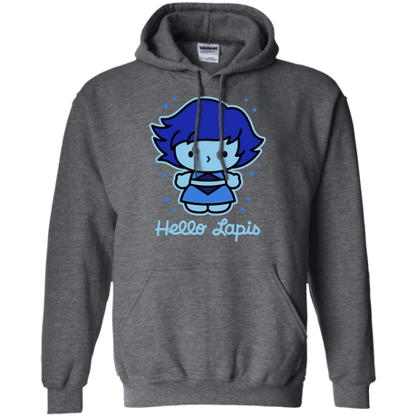 Sweatshirts Dark Heather / S Hello Lapis Pullover Hoodie