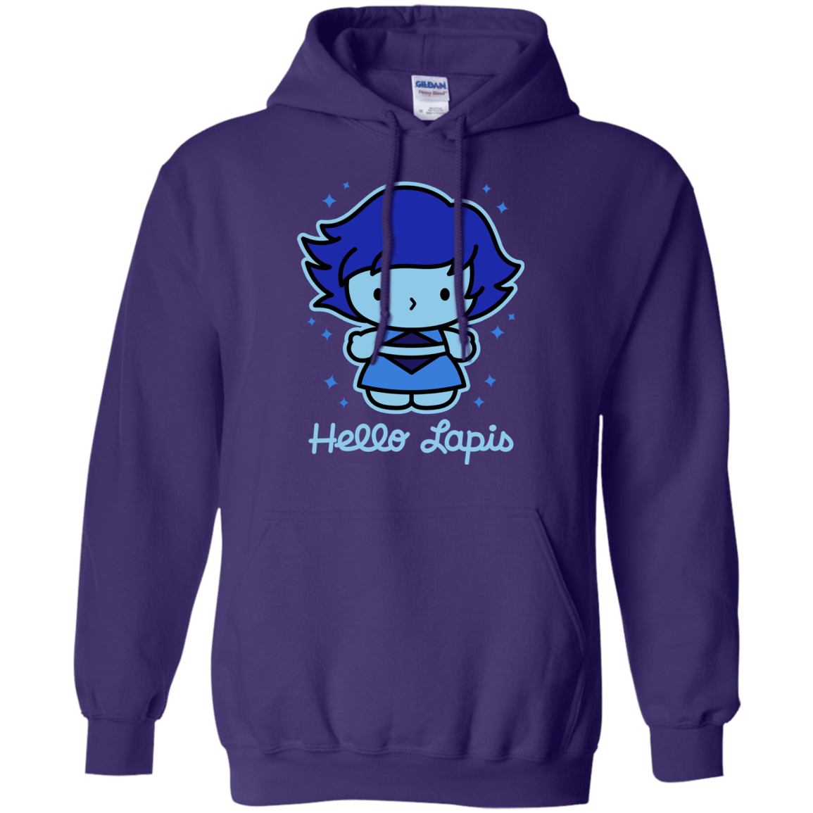 Sweatshirts Purple / S Hello Lapis Pullover Hoodie