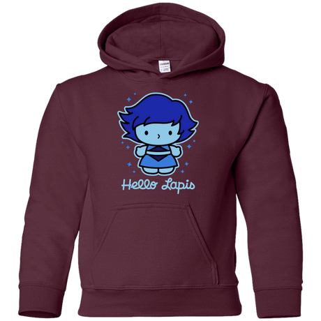 Sweatshirts Maroon / YS Hello Lapis Youth Hoodie